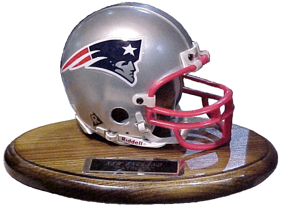 New England Patriots Riddell Mini Football Helmet Plaque
